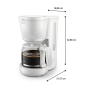 Philips Filtered Coffee Maker , HD7411/00 3000 series , Drip , 915-1080 W , White