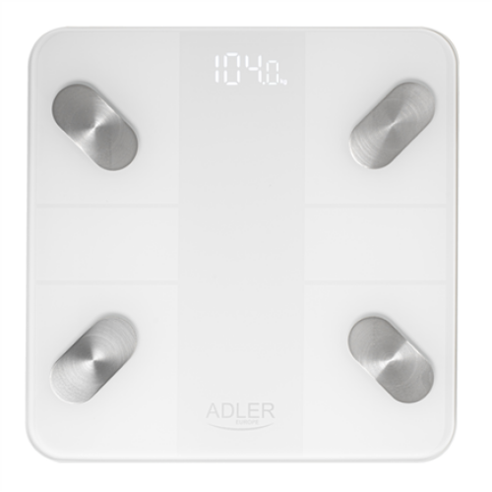 Adler Smart Bathroom Scale , AD 8186w , Maximum weight (capacity) 180 kg , Accuracy 100 g , Body Mass Index (BMI) measuring , White