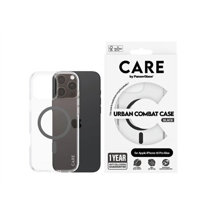 CARE Flagship Case , Back cover , Apple , iPhone 16 Pro Max , Recycled plastic , Transparent , MagSafe