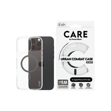CARE Flagship Case , Back cover , Apple , iPhone 16 Pro Max , Recycled plastic , Transparent , MagSafe