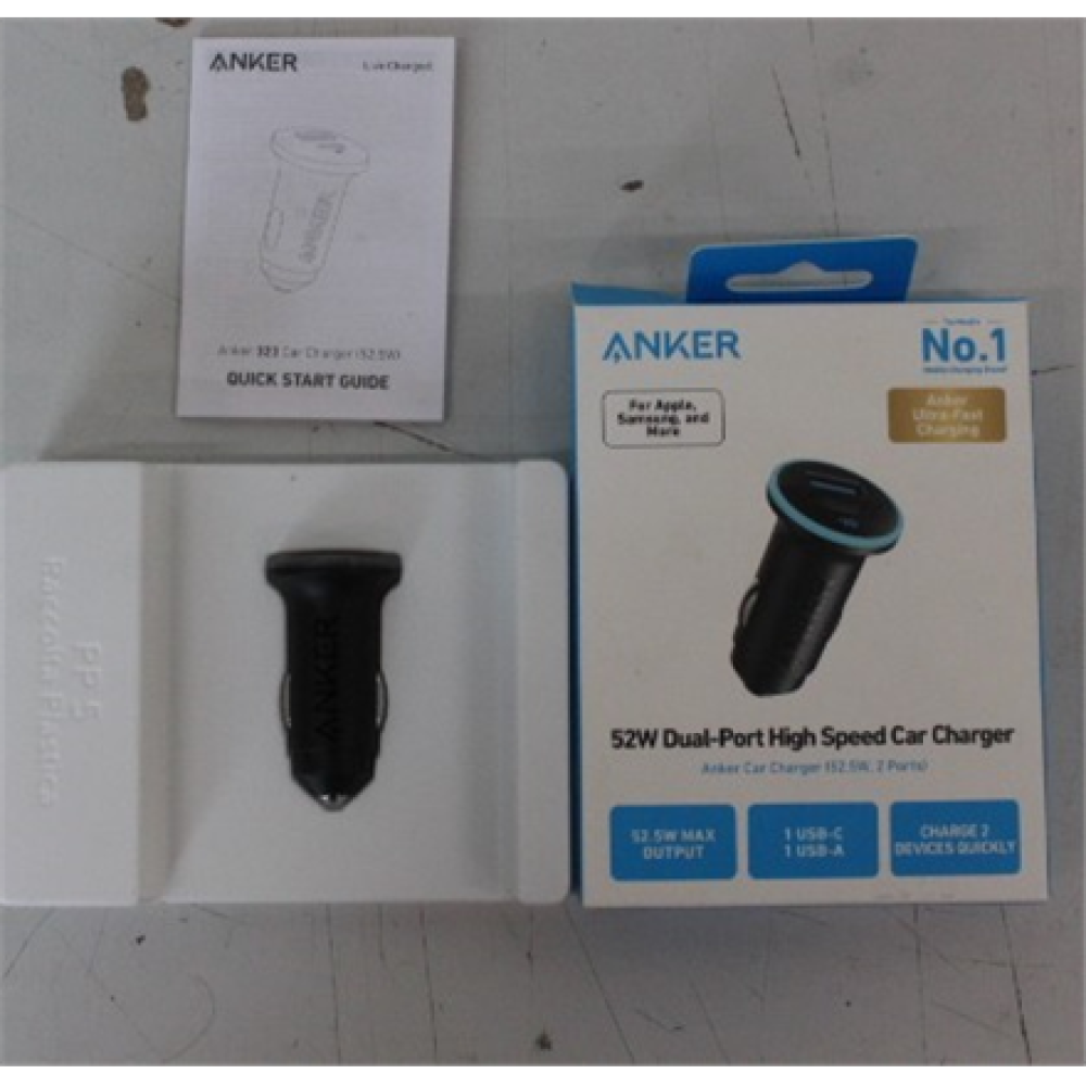 SALE OUT. Anker 325 Car Charger 1A/1C PD 53W with PPS , SALE OUT. Anker Car Charger 1A/1C PD 53W with PPS , A2735G11 , DEMO