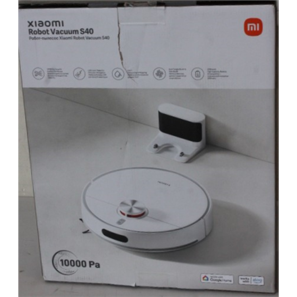 SALE OUT. Xiaomi Robot Vacuum S40 EU , Xiaomi Robot Vacuum S40 EU , Wet&Dry , 5200 mAh , Dust capacity 0.52 L , 10000 Pa , White , DAMAGED PACKAGING , 24 month(s)