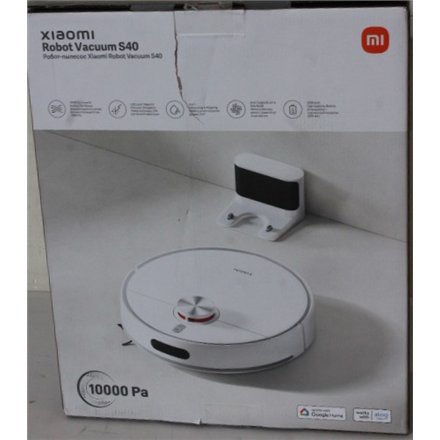SALE OUT. Xiaomi Robot Vacuum S40 EU , Xiaomi Robot Vacuum S40 EU , Wet&Dry , 5200 mAh , Dust capacity 0.52 L , 10000 Pa , White , DAMAGED PACKAGING , 24 month(s)