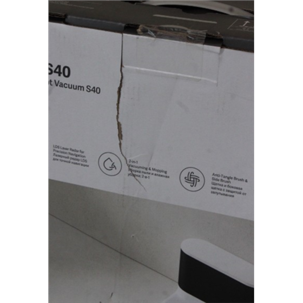 SALE OUT. Xiaomi Robot Vacuum S40 EU , Xiaomi Robot Vacuum S40 EU , Wet&Dry , 5200 mAh , Dust capacity 0.52 L , 10000 Pa , White , DAMAGED PACKAGING , 24 month(s)