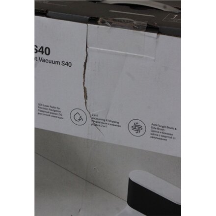 SALE OUT. Xiaomi Robot Vacuum S40 EU , Xiaomi Robot Vacuum S40 EU , Wet&Dry , 5200 mAh , Dust capacity 0.52 L , 10000 Pa , White , DAMAGED PACKAGING , 24 month(s)
