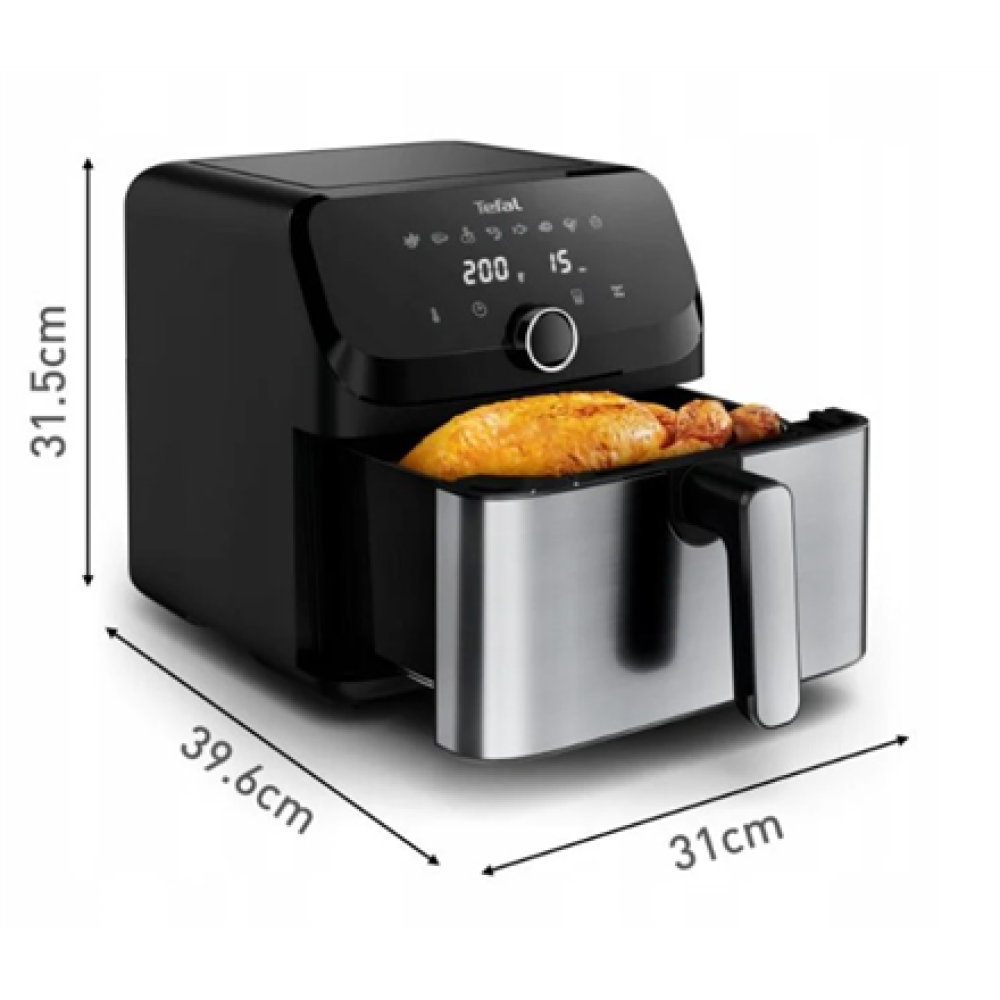 TEFAL Easy Fry Mega Air Fryer , EY855D10 , Power 1700 W , Capacity 7.5 L , Black