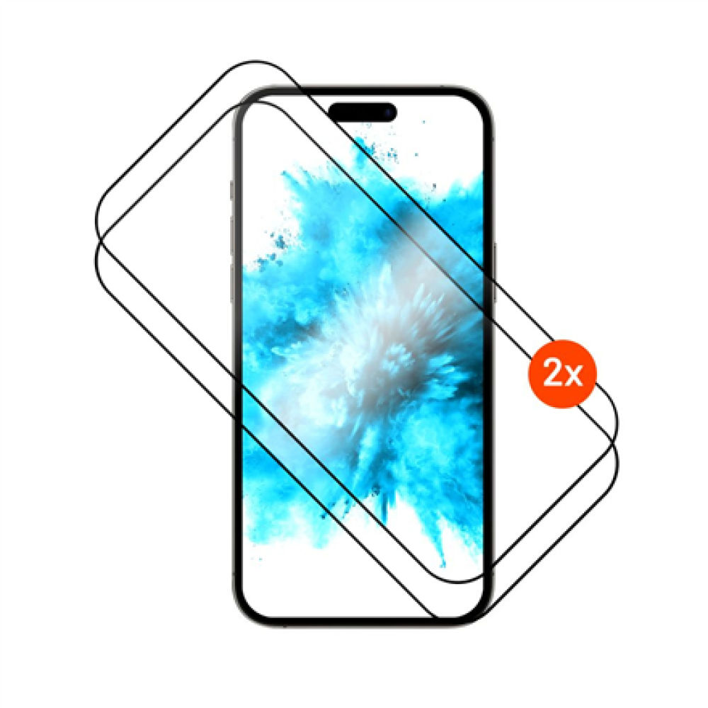 Fixed Screen protector , Apple , iPhone 17 Pro , Tempered glass , Black , Full Cover 2.5D