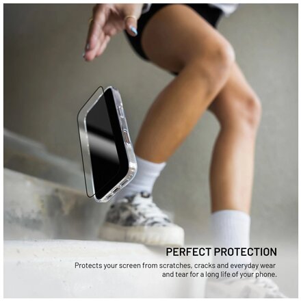 Fixed Screen protector , Apple , iPhone 17 Pro , Tempered glass , Black , Full Cover 2.5D