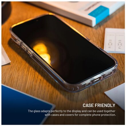 Fixed Screen protector , Apple , iPhone 17 Pro , Tempered glass , Black , Full Cover 2.5D