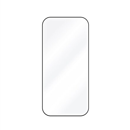 Fixed Screen protector , Apple , iPhone 17 Pro , Tempered glass , Black , Full Cover 2.5D