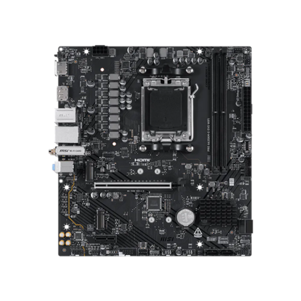 MSI PRO A620AM-G EVO WIFI , Processor family AMD , Processor socket AM5 , DDR5 , Number of SATA connectors 4 , Supported hard disk drive interfaces SATA, M.2