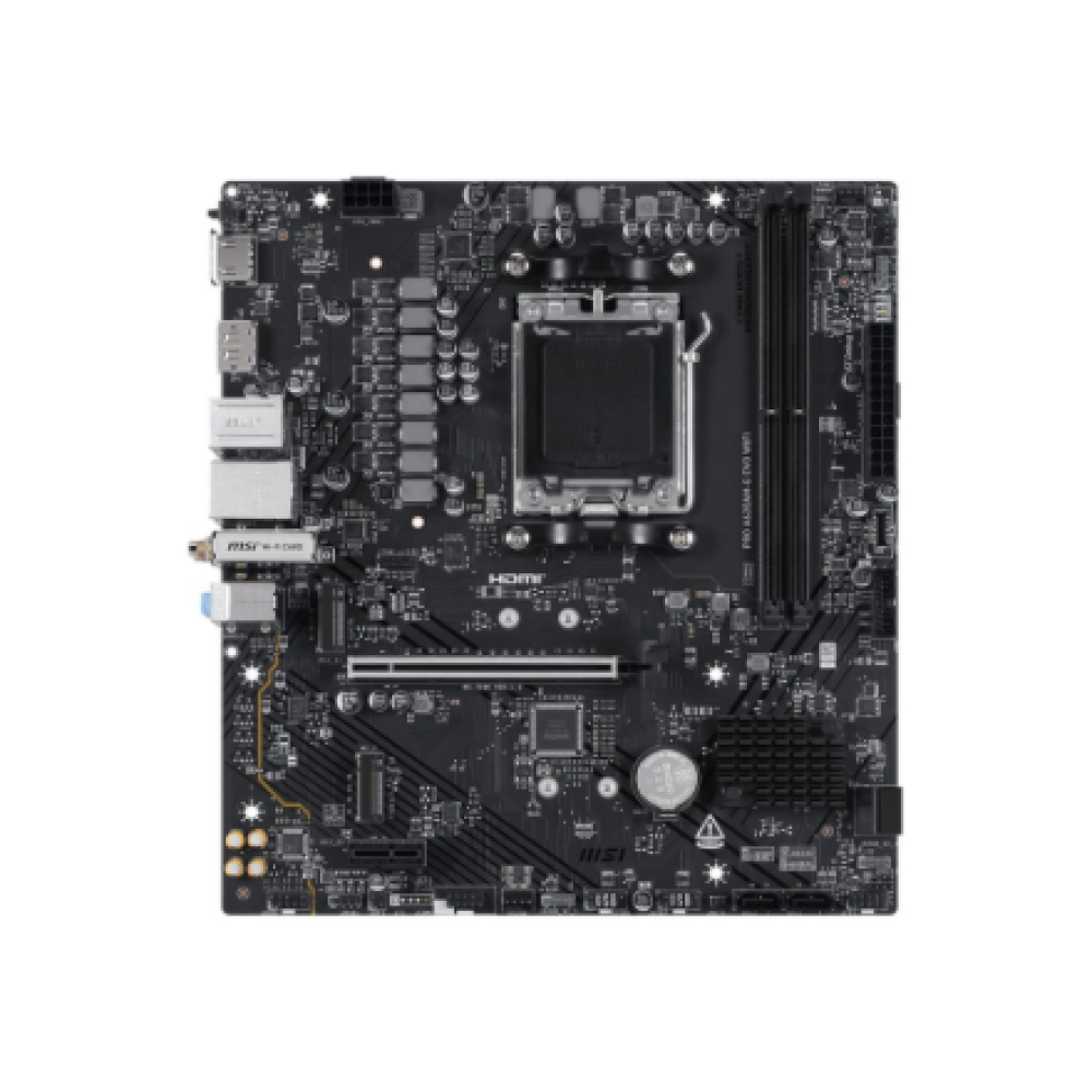 MSI PRO A620AM-G EVO WIFI , Processor family AMD , Processor socket AM5 , DDR5 , Number of SATA connectors 4 , Supported hard disk drive interfaces SATA, M.2
