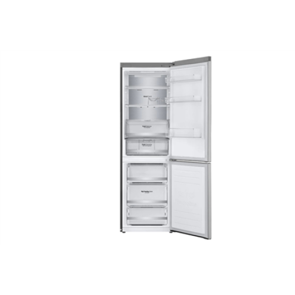 LG Refrigerator GBB71NSUGN Energy efficiency class D Free standing Combi Height 186 cm No Frost system Fridge net capacity 234 L Freezer net capacity 107 L Display 35 dB Stainless steel