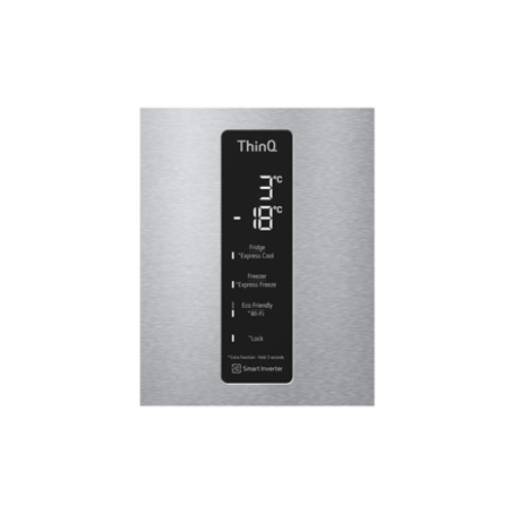 LG Refrigerator GBB71NSUGN Energy efficiency class D Free standing Combi Height 186 cm No Frost system Fridge net capacity 234 L Freezer net capacity 107 L Display 35 dB Stainless steel