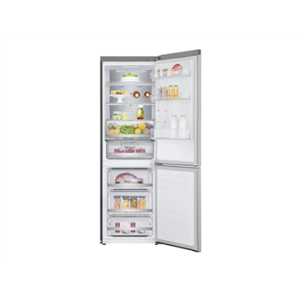 LG Refrigerator GBB71NSUGN Energy efficiency class D Free standing Combi Height 186 cm No Frost system Fridge net capacity 234 L Freezer net capacity 107 L Display 35 dB Stainless steel