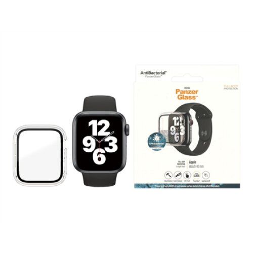Panzer Glass Full Body for Apple Watch 4/5/6/SE 40mm AntiBacterial, Clear (AM) PanzerGlass