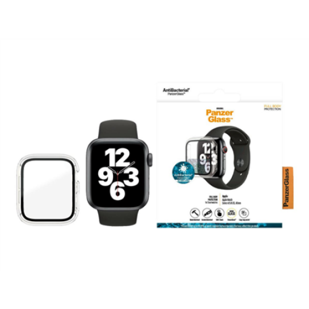Panzer Glass Full Body for Apple Watch 4/5/6/SE 40mm AntiBacterial, Clear (AM) PanzerGlass
