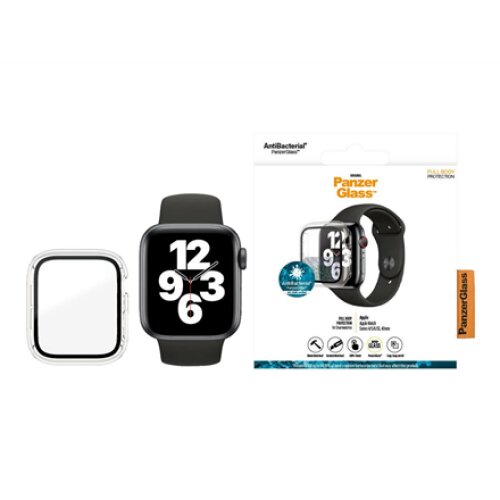 Panzer Glass Full Body for Apple Watch 4/5/6/SE 40mm AntiBacterial, Clear (AM) PanzerGlass