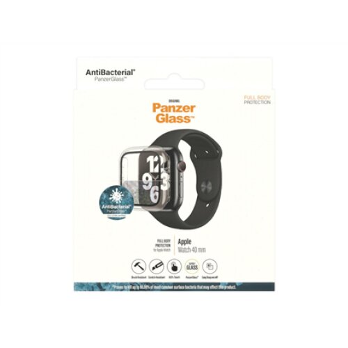 Panzer Glass Full Body for Apple Watch 4/5/6/SE 40mm AntiBacterial, Clear (AM) PanzerGlass