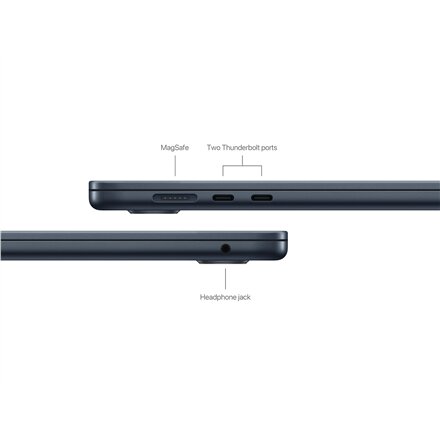 Apple MacBook , Air , Midnight , 15 , IPS , 2880 x 1864 pixels , Apple M3 , 8 GB , Solid-state drive capacity 256 GB , Apple M3 chip 8-core CPU/10-core GPU , macOS , 802.11ax , Bluetooth version 5.3 , Keyboard language Russian , Keyboard backlit , Warrant