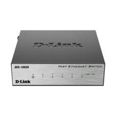D-Link Switch DES-1005D Unmanaged, Desktop, 10/100 Mbps (RJ-45) ports quantity 5, Power supply type Single