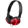 Sony MDR-ZX310APR headphones Stereo Headset, Red Sony Foldable Stereo Headphones MDR-ZX310APR Wired On-Ear Microphone Black/Red