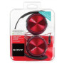 Sony MDR-ZX310APR headphones Stereo Headset, Red Sony Foldable Stereo Headphones MDR-ZX310APR Wired On-Ear Microphone Black/Red
