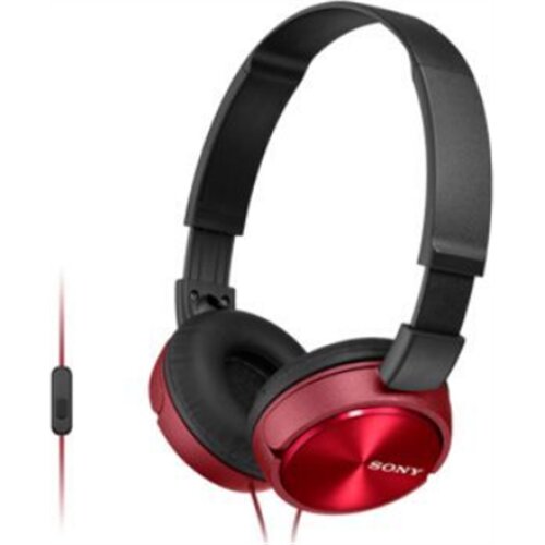 Sony MDR-ZX310APR headphones Stereo Headset, Red Sony Foldable Stereo Headphones MDR-ZX310APR Wired On-Ear Microphone Black/Red