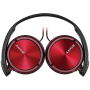 Sony MDR-ZX310APR headphones Stereo Headset, Red Sony Foldable Stereo Headphones MDR-ZX310APR Wired On-Ear Microphone Black/Red