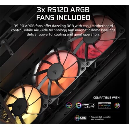 Corsair PC Case , 3200D RS , Mid-Tower , Black