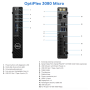 DELL Renewed Grade A , OptiPlex 3080 Micro , Intel Core i5 , i5‑10500T , 8 GB , SSD , 256 GB , Intel UHD Graphics 630 , Windows 11 Pro