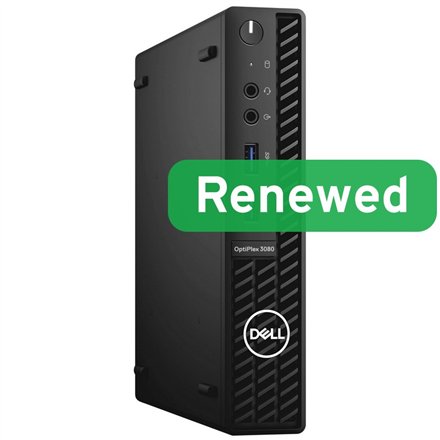 DELL Renewed Grade A , OptiPlex 3080 Micro , Intel Core i5 , i5‑10500T , 8 GB , SSD , 256 GB , Intel UHD Graphics 630 , Windows 11 Pro