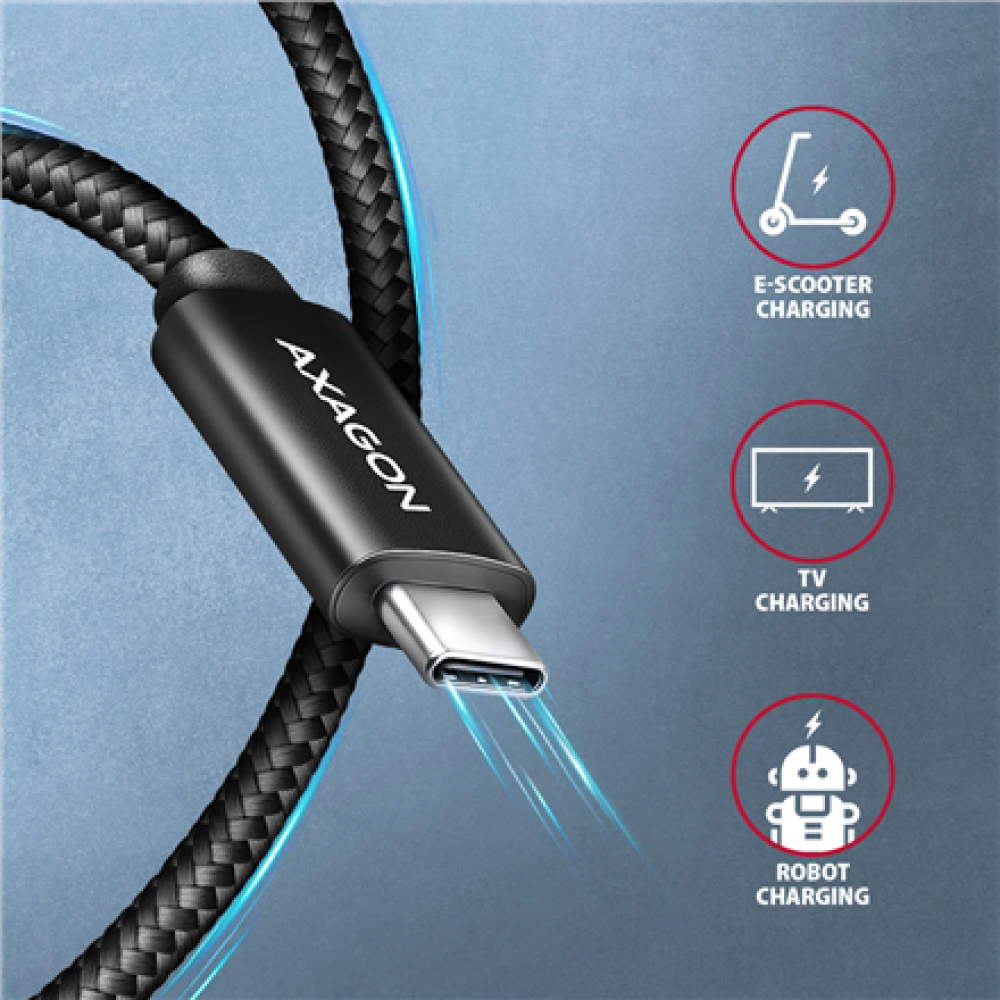 AXAGON , NewGEN+ USB-C to USB-C 4 Gen 3×2/240 W cable, 0.5 m , BUCM4X-CM05AB