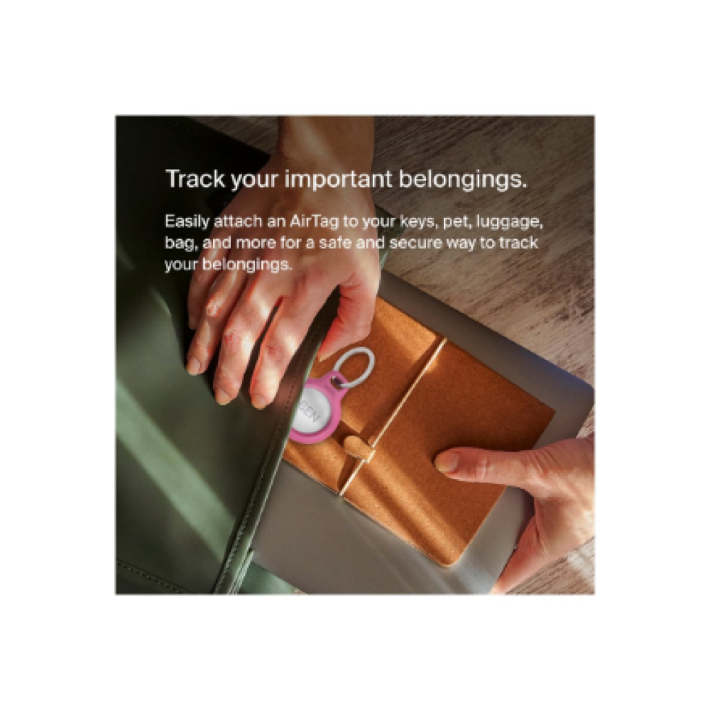 Belkin , Secure Holder with Key Ring for AirTag , Pink