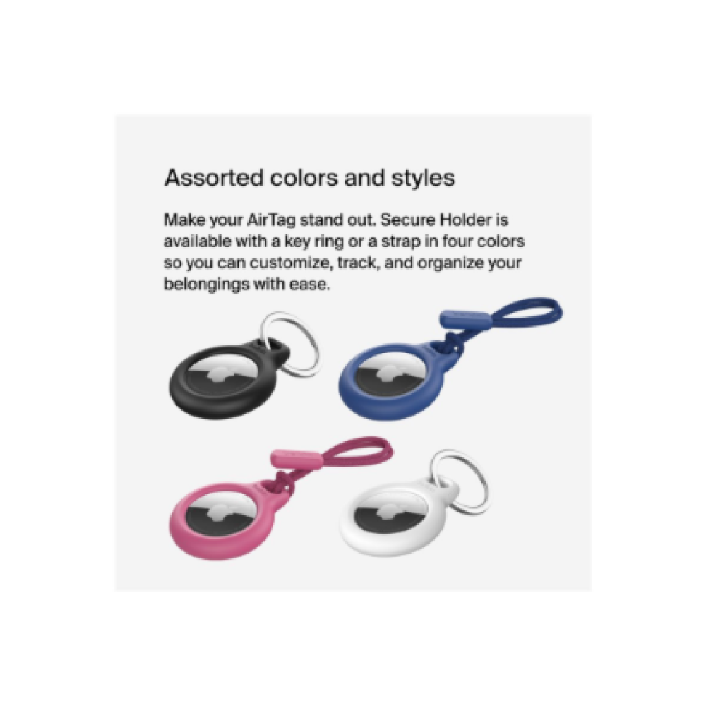 Belkin , Secure Holder with Key Ring for AirTag , Pink