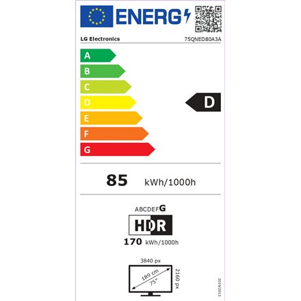 LG TV , 75QNED80A3A , 75 , Smart TV , webOS 25 , 4K UHD