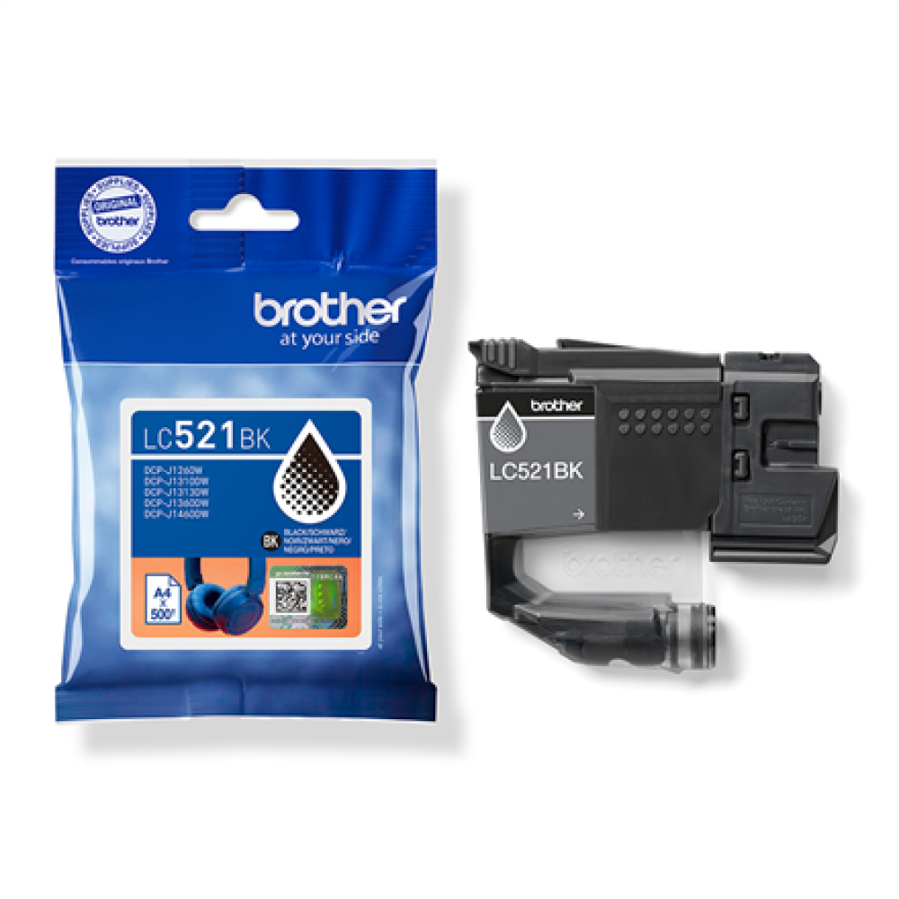Brother LC521BK , Ink Cartridges , Black