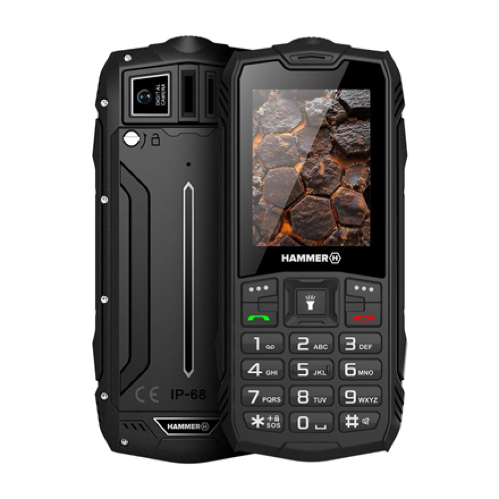 Hammer ROCK LTE , Black , 2.4 , IPS , 48 MB , 128 MB , Dual SIM , 3G , Main camera resolution 2 MP , 3000 mAh