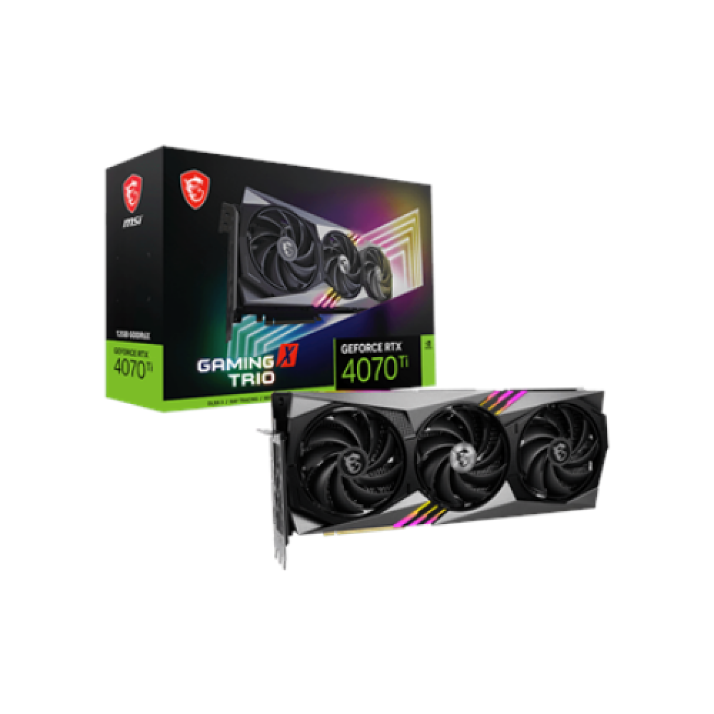 MSI GeForce RTX 4070 Ti GAMING X TRIO 12G NVIDIA, 12 GB, GeForce RTX 4070 Ti, GDDR6X, PCI Express Gen 4, HDMI ports quantity 1, Memory clock speed 21000 MHz