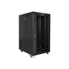 Lanberg , Rack cabinet 19 free-standing 22U/800x1000 (flat pack) with glass door , FF01-8022-12BL , Black