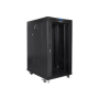 Lanberg , Rack cabinet 19 free-standing 22U/800x1000 (flat pack) with glass door , FF01-8022-12BL , Black