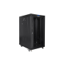 Lanberg , Rack cabinet 19 free-standing 22U/800x1000 (flat pack) with glass door , FF01-8022-12BL , Black