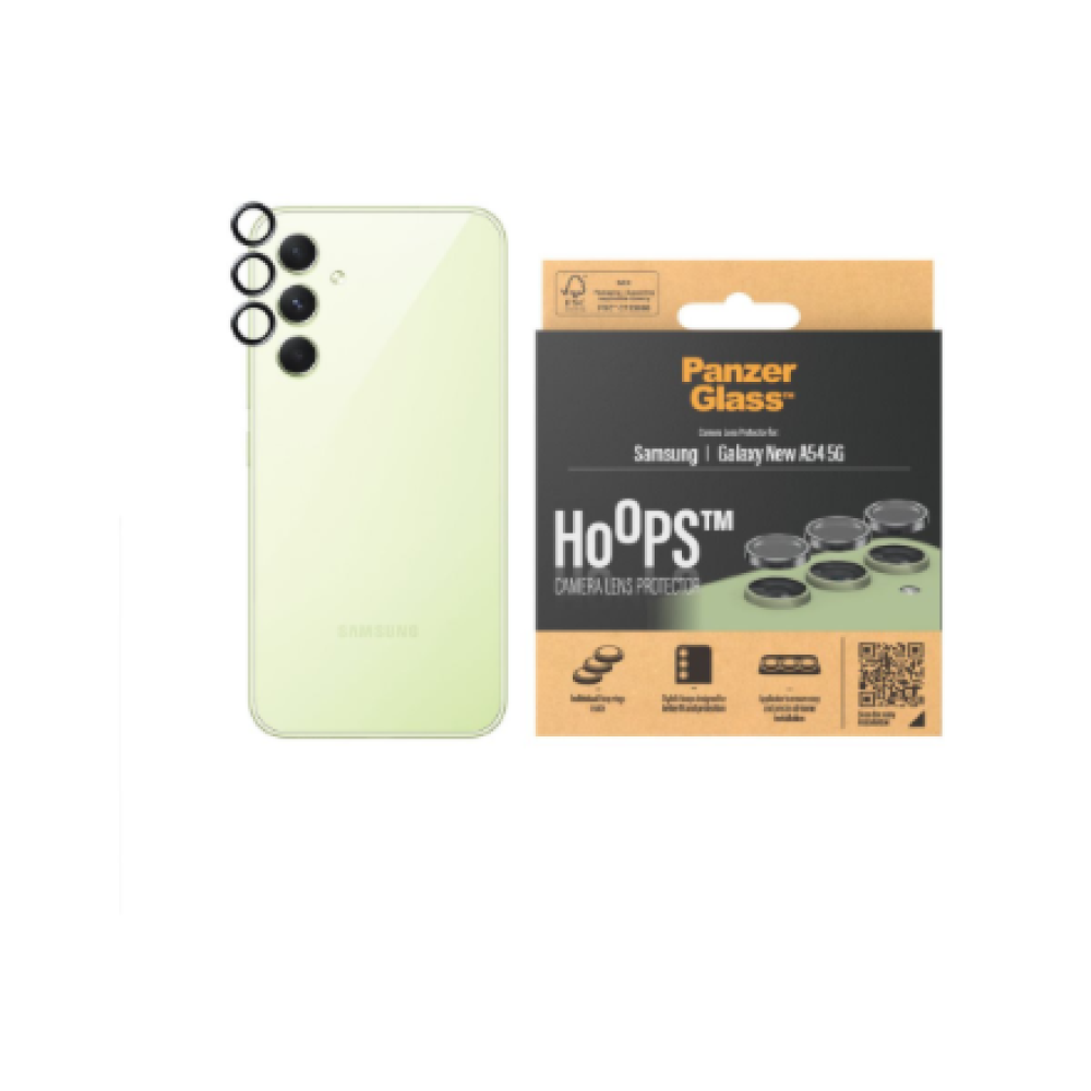 PanzerGlass Hoops Camera Sam A55 5G A556 black/black 1227 camera lens protector hoop optic rings , PanzerGlass