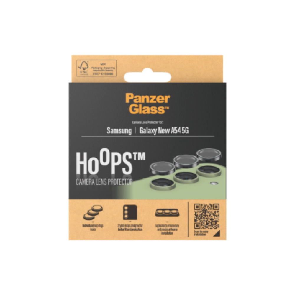 PanzerGlass Hoops Camera Sam A55 5G A556 black/black 1227 camera lens protector hoop optic rings , PanzerGlass