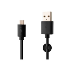 Fixed , Data And Charging Cable With USB/USB-C Connectors , Black