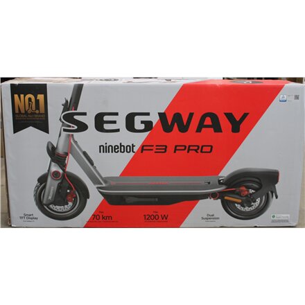SALE OUT. Ninebot by Segway eKickScooter F3 Pro E , Segway F3 Pro E , eKickScooter , Up to 25 km/h , 10 , 24 month(s) , Black , DAMAGED PACKAGING AND PAINT, DIRTY, SCRATCHED, MOUNTING MARKS