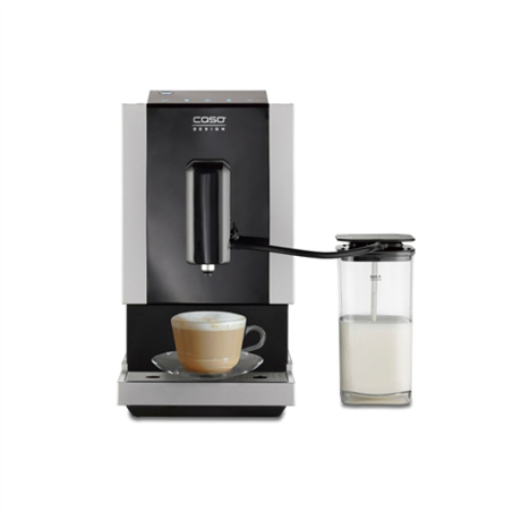Caso Coffee Machine Café Crema Touch Pump pressure 19 bar, Built-in milk frother, Fully Automatic, 1470 W, Black/Stainless steel
