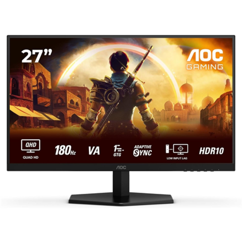 AOC Q27G42XNE , 27 , VA , QHD , 16:9 , 180 Hz , 1 ms , 2560 x 1440 pixels , 300 cd/m² , HDMI ports quantity 2 , Black