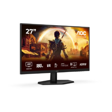 AOC , Q27G42XNE , 27 , VA , QHD , 16:9 , 180 Hz , 1 ms , 2560 x 1440 pixels , 300 cd/m² , HDMI ports quantity 2 , Black
