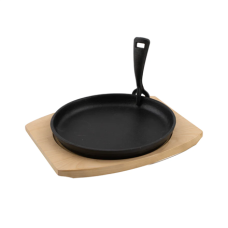 Barbecook , Cast Iron Grill Pan with Bamboo Trivet (per 2 pcs) , BC-ACC-7420